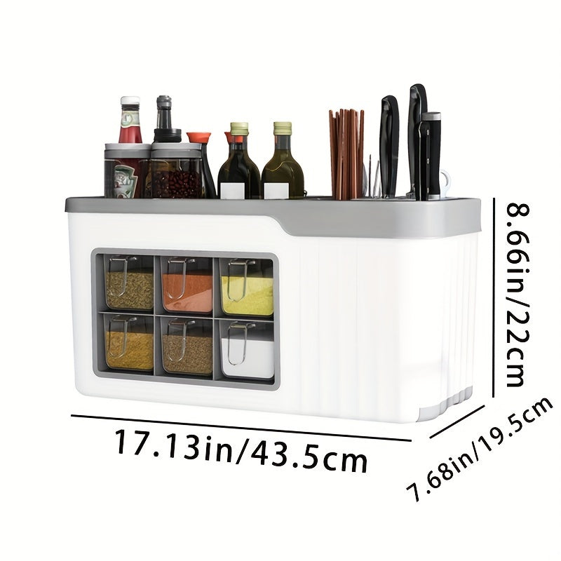 Seasoning Box Set Condiment Jar Spice Containers Organizer