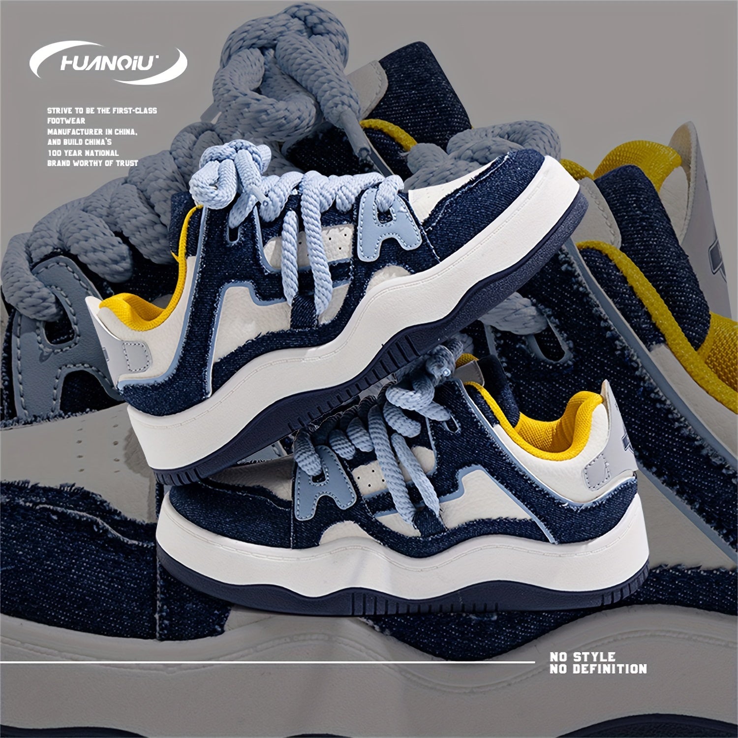Sporty Block Lace-up Platform Sneakers for Women