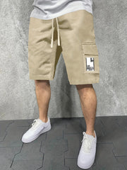 Comfy Cargo Shorts Men's Casual Stretch Elastic Waist Drawstring Shorts