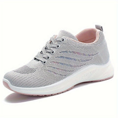 Breathable Heighten Woven Running Shoes Lightweight Thick Bottom