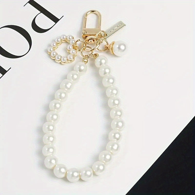 Vintage Pearl Shell Car Keychain for Men