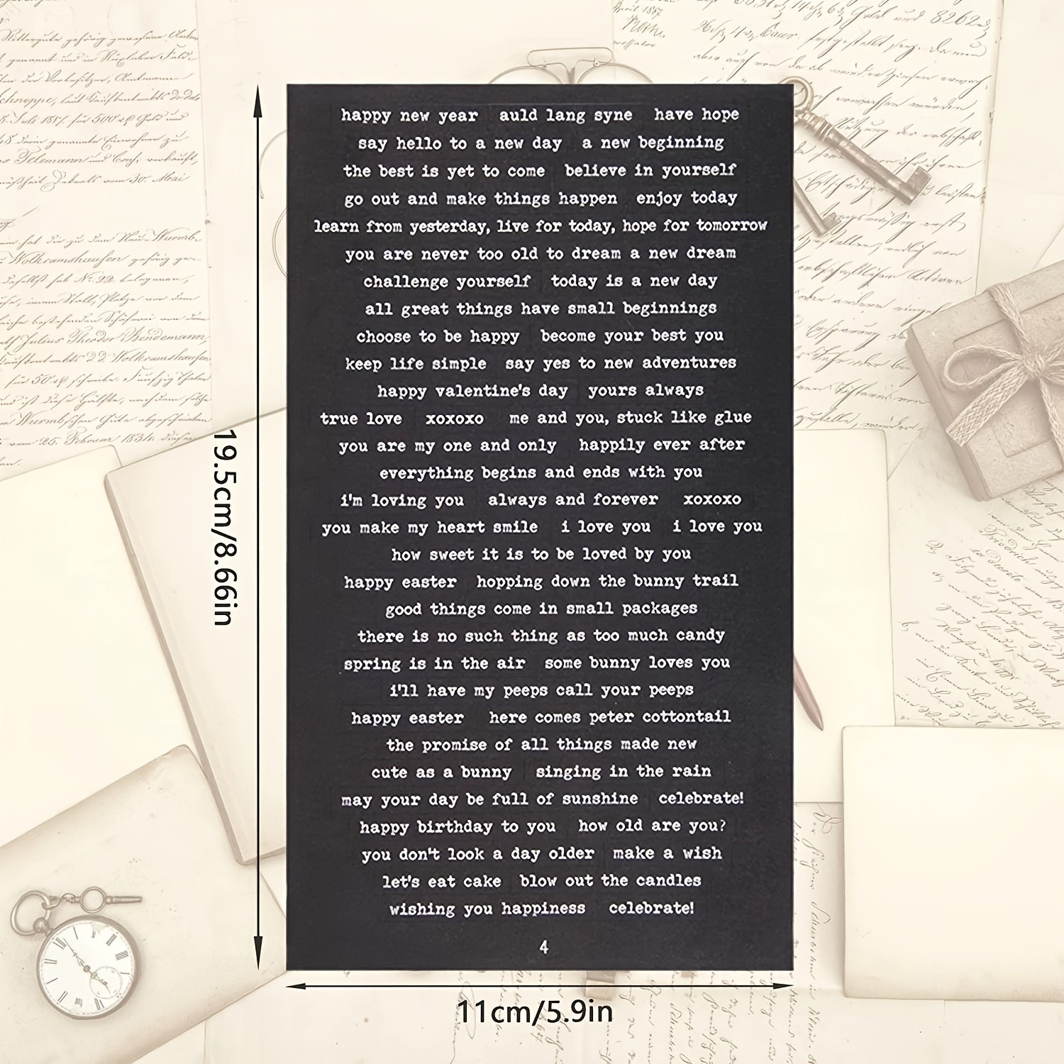 32 Sheets Quote Phrase Word Stickers Vintage Scrapbooking Junk Journal Planners