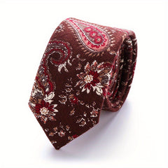 Men's Cotton Printed Necktie For Wedding Party Neckties