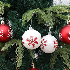 12pcs Christmas Snowflake Mini Balls Shatter Resistant Home Tree Decor
