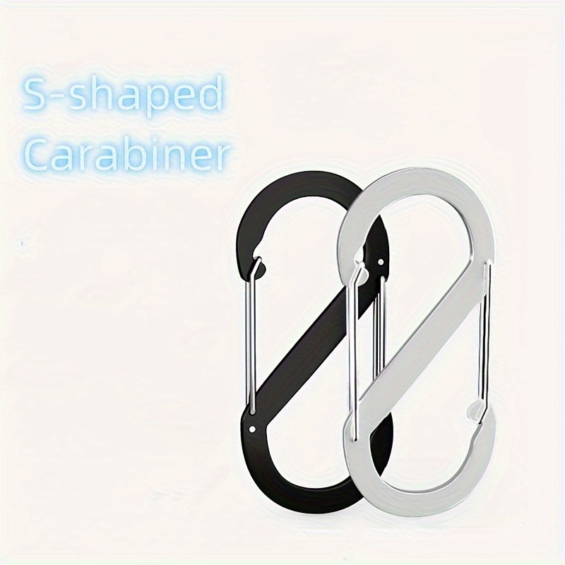 6pcs S-shaped Carabiner Outdoor Aluminum Buckle Set