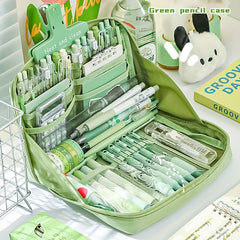 12-Layer Large Capacity Pencil Case - Functional Stationery Storage Bag
