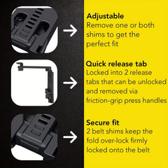 Quick Pull Waist Clip for K Sheath Tool Flashlight