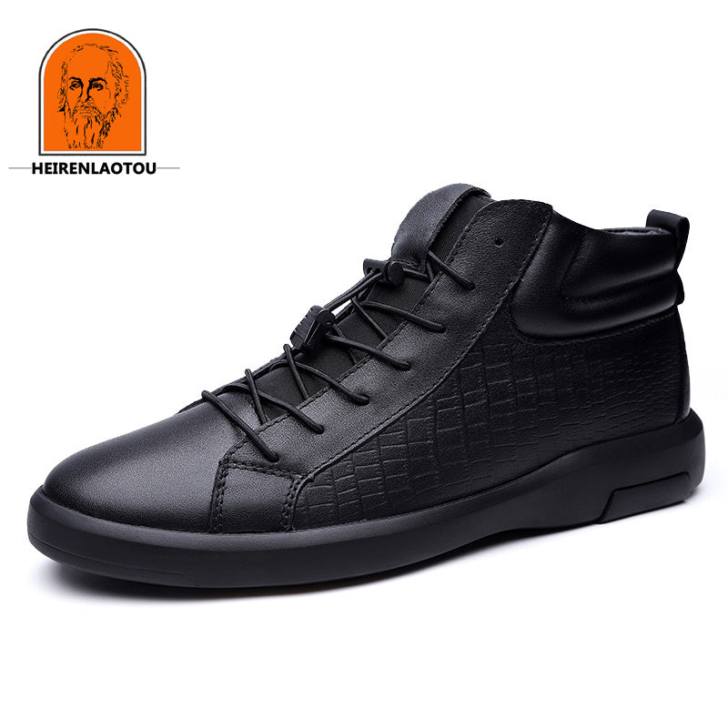 Men's No Tie Ankle Boots Casual Walking Shoes