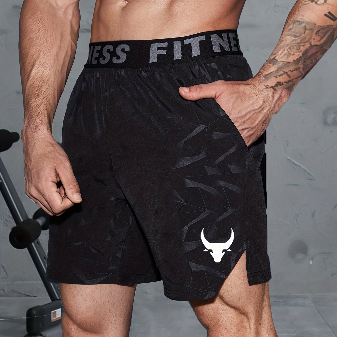 Men's Alphabet Print Sports Shorts Sweatpants