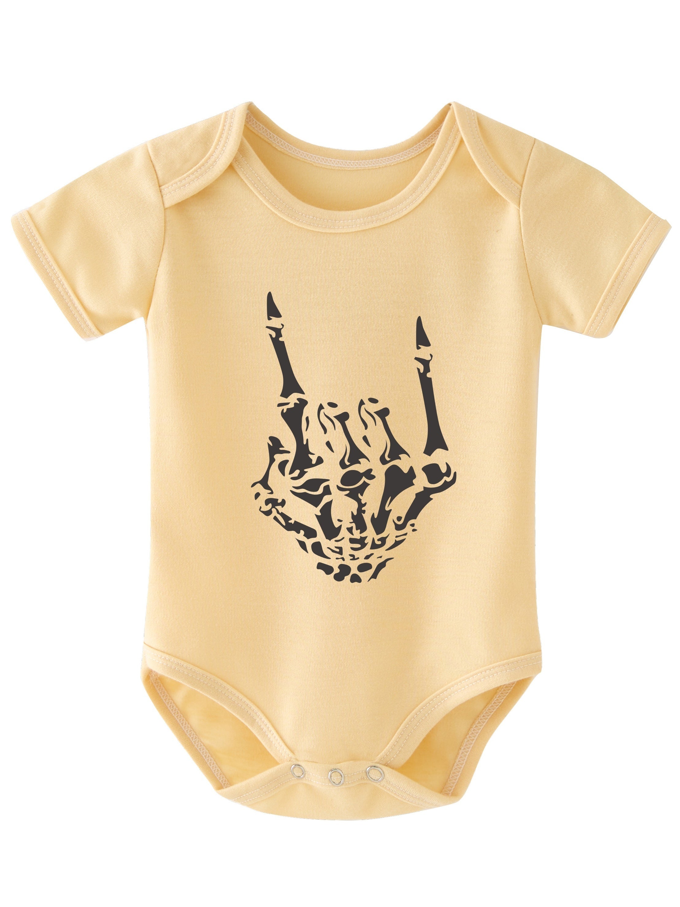 Skull Hand Halloween Funny Pattern Print Onesie Baby Pregnancy Sweatshirt