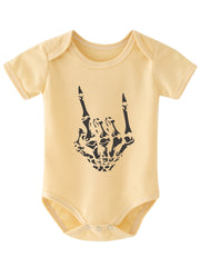Skull Hand Halloween Funny Pattern Print Onesie Baby Pregnancy Sweatshirt
