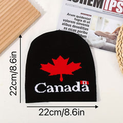 Maple Leaf Jacquard Knit Beanie