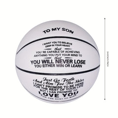 Engraved 74 Basketball Size 7 Unique Basketball Gift With Pump