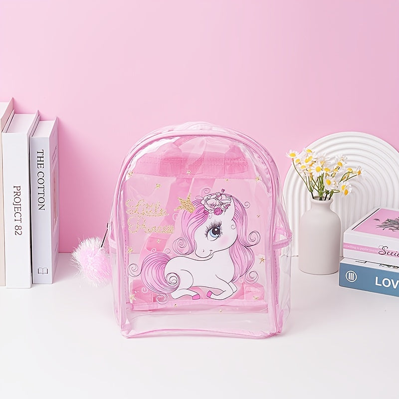 Unicorn PVC Transparent Backpack for Kids