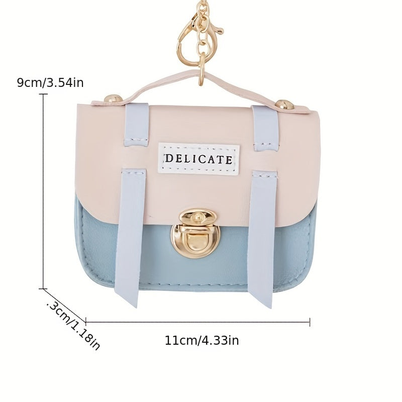 Kids Coin Purse Mini Wallet Cover Lock Small Bag Key Chain Pendant