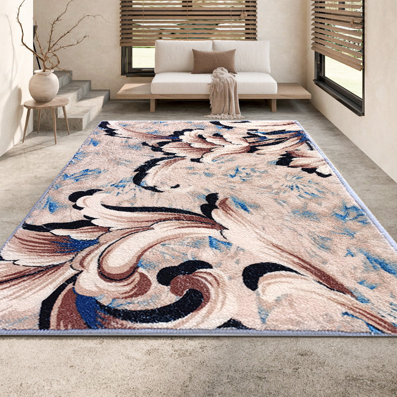 Abstract Plush Rug for Living Room Bedroom, Thickened Cashmere Carpet