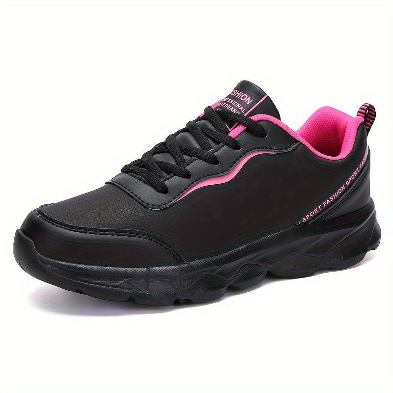 Women's Lightweight Chunky Sneakers Non Slip Lace Up Running Shoes