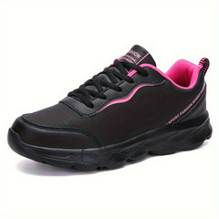 Women's Lightweight Chunky Sneakers Non Slip Lace Up Running Shoes