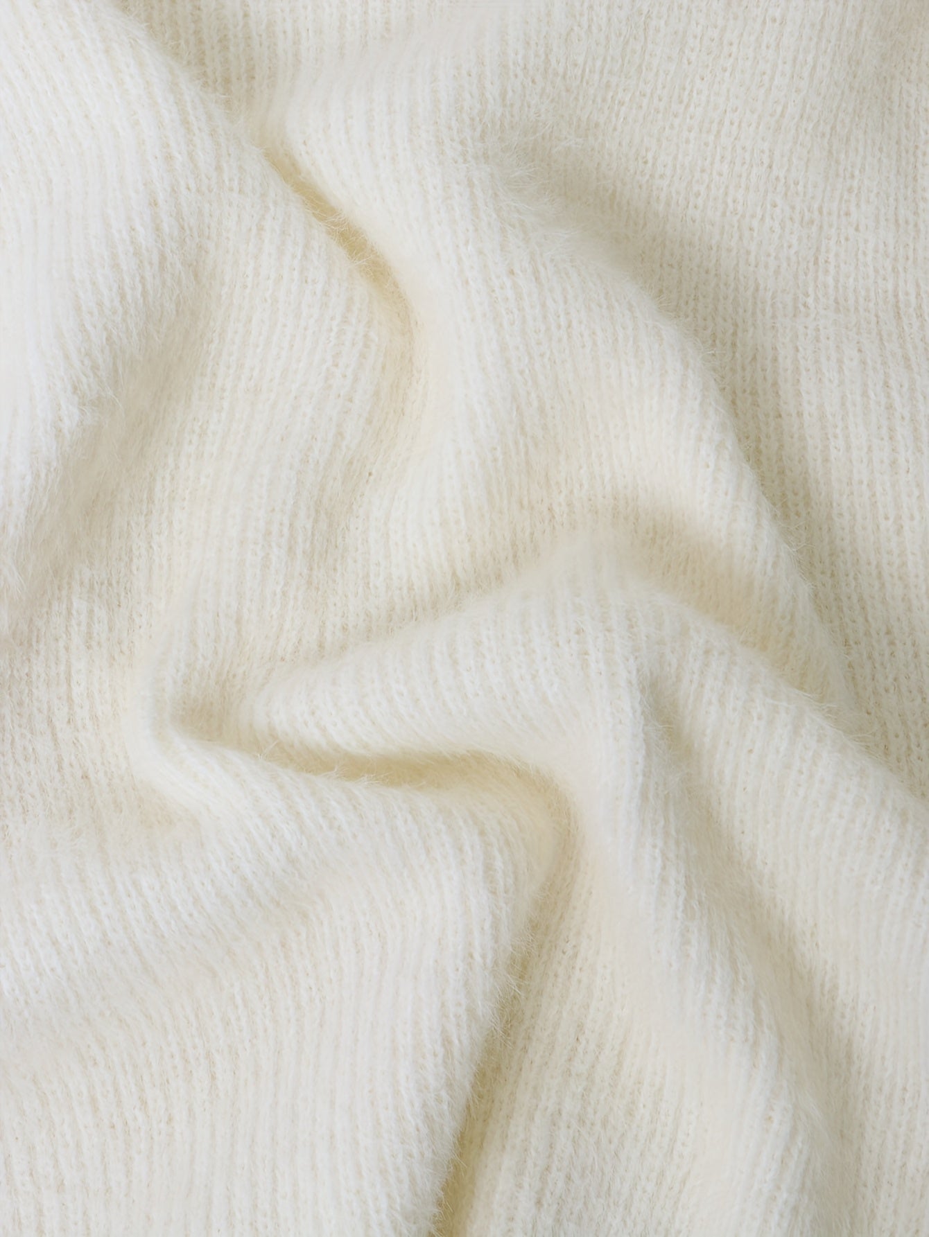 Solid Eyelash Long Sleeve Turtle Neck Jumper