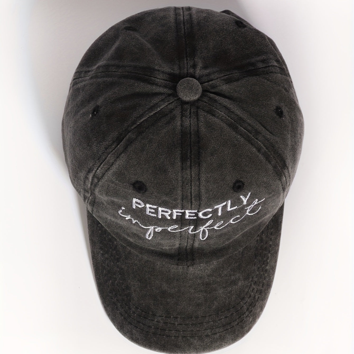 Embroidery Baseball Cap Gray Washed Distressed Dad Hats Adjustable Sun Hats