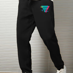 Men's Casual Loose Sweatpants With Letter Print