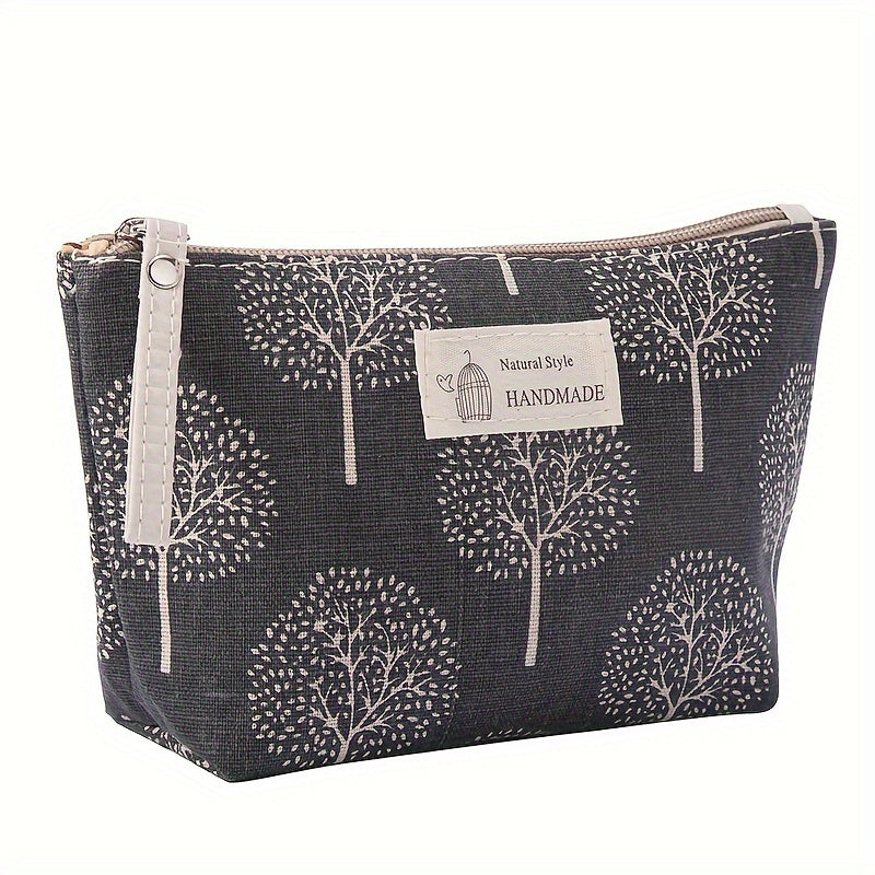 Canvas Cosmetic Bag Travel Makeup Bag Roomy Toiletries Case