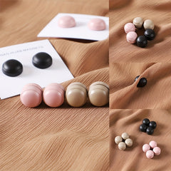 Solid Frosted Magnet Buckle Thin Scarf Buckle For Women