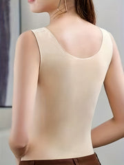 Lace Thermal Underwear Soft V Neck Sleeveless Top