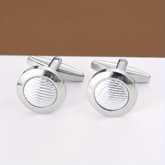 Romantic Round Cufflinks for Men Business Buttons