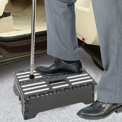 Non-Slip Outdoor Step Ladder for Elderly - Half Step Portable Folding Chair