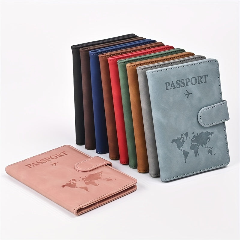 RFID Anti Theft Passport Card Bag Leather Wallet