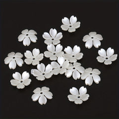 100pcs 15mm Wind Chime Flower Beads ABS Pearl Flower Beads Caps End Caps