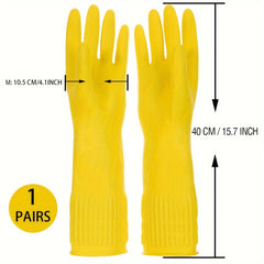 4pairs Kitchen Rubber Cleaning Gloves Non Slip Waterproof