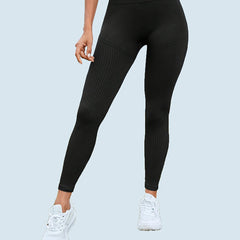 Striped High Waist Hip Shaping Leggings Yoga Pants