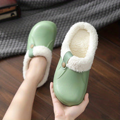 Warm Plush Lined Home Slippers Waterproof & Anti Slip House Slippers