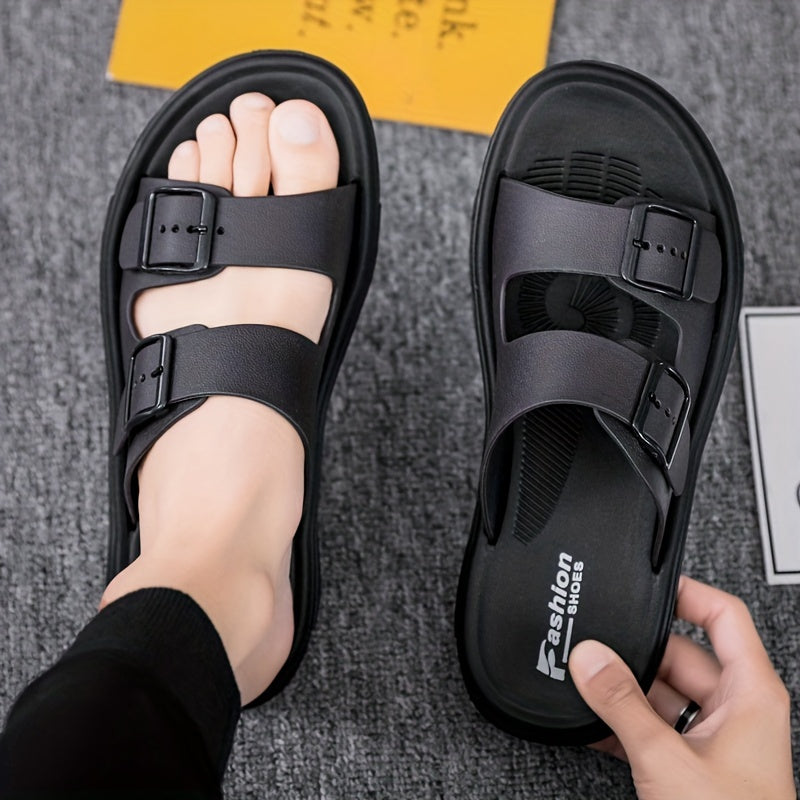 Men's Slide Sandals Non Slip Open Toe Outdoor Beach Shoes