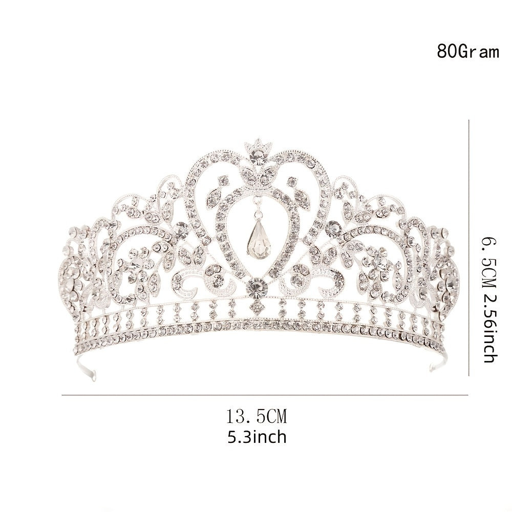 Silver Crystal Crowns And Tiaras With Comb For Girls Or Women