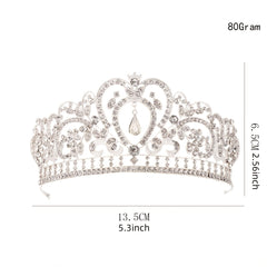 Silver Crystal Crowns And Tiaras With Comb For Girls Or Women