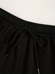 Mushroom Print Drawstring Shorts