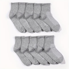 10 Pairs Kids Crew Socks Soft Breathable Children's Socks