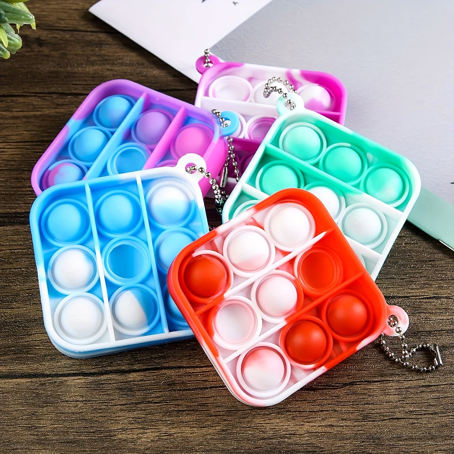 30pcs Mini Pop Fidget Toys Square Shape Educational Baby Kid Toys