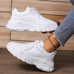 Comfortable Casual Women's Skateboard Shoes Non slip Chunky Sneakers