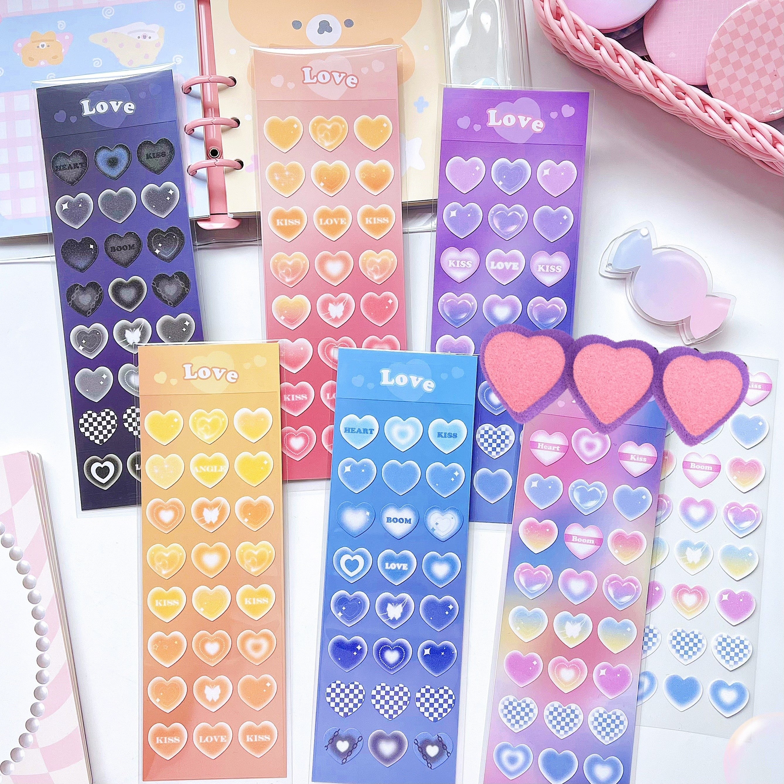 Love Transparent Sticker Journal Notebook Special Decorative Material