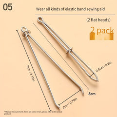 5pcs Elastic Buckle Threading Needle Sewing Clip Tool for Trousers Belt