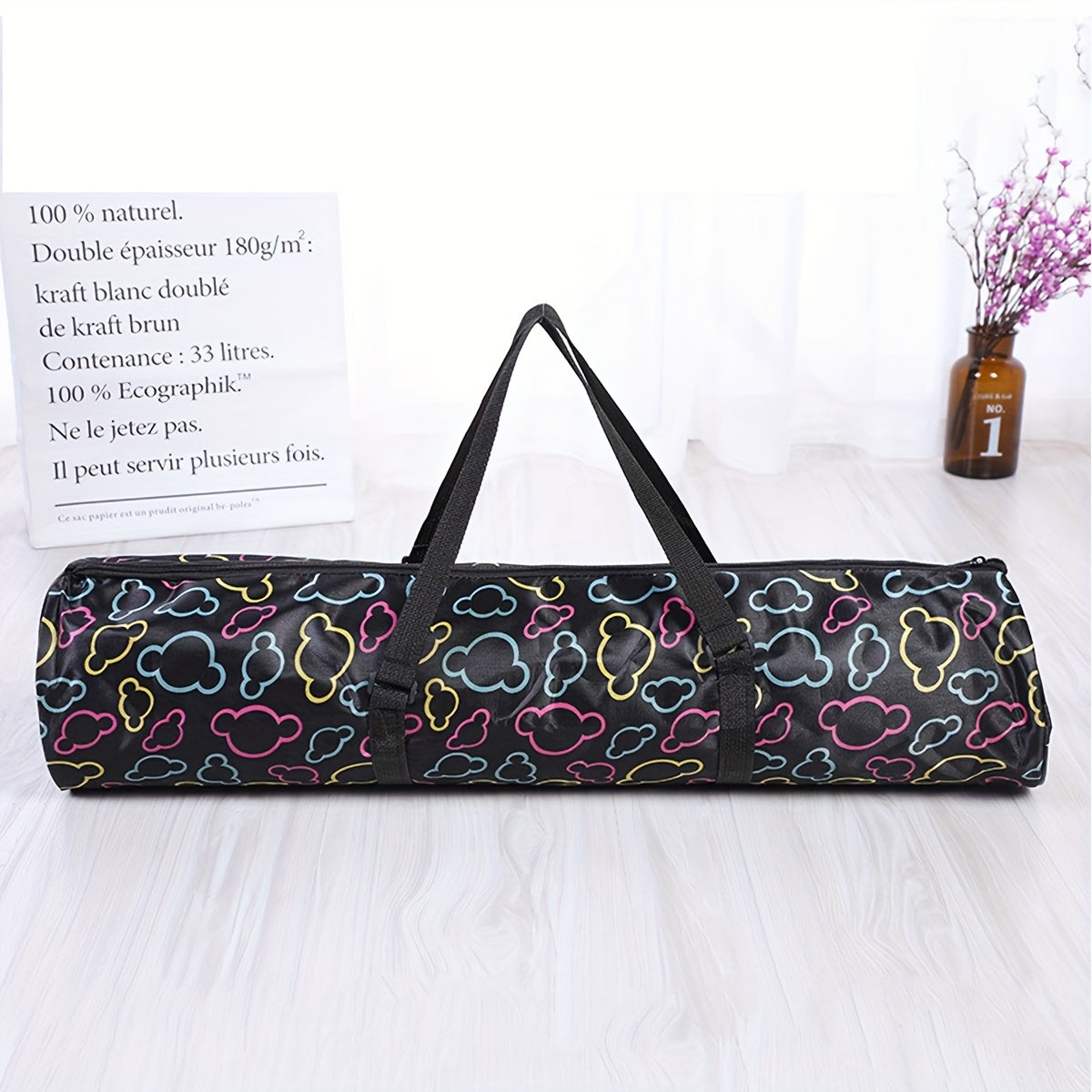 Yoga Mat Storage Bag Waterproof Sports Bag with Pocket