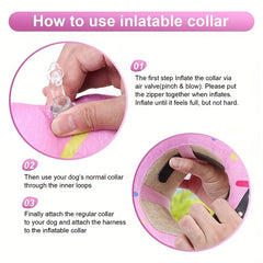 Inflatable Dog Cone Collar Post Surgery Recovery Soft E Collar for Dogs Cats