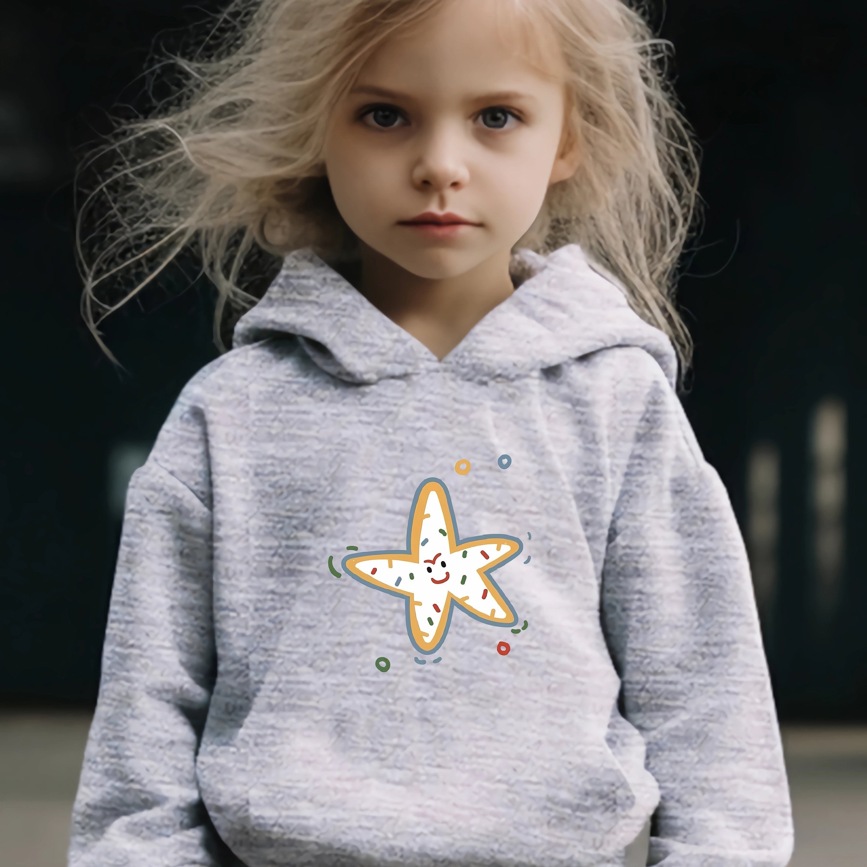 Star Graphic Girls Activewear Set For Sports