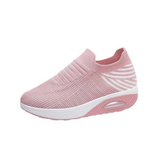 Women's Lightweight Wedge Sneakers with Air Cushion Knitting Socks