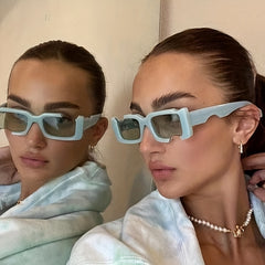 Y2K Irregular Rectangle Sunglasses for Women Men UV400
