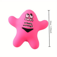 TPR Music Starfish Face Powder Ball Decompression Vent Ball